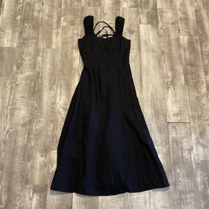 Zara Black Maxi Dress with Strappy Details